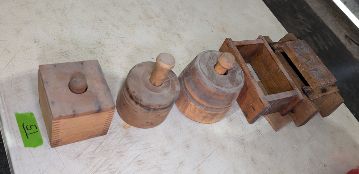 Antique Wooden Butter Stamps & Wooden Butter Molds
