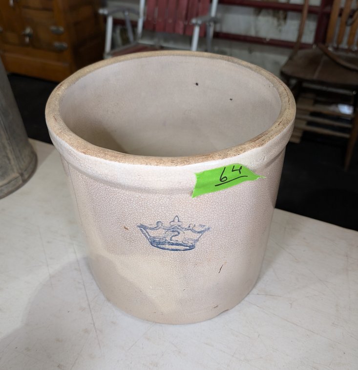 Robinson Ransbottom Pottery (RRP Co.) No. 2 Crown Stoneware Crock