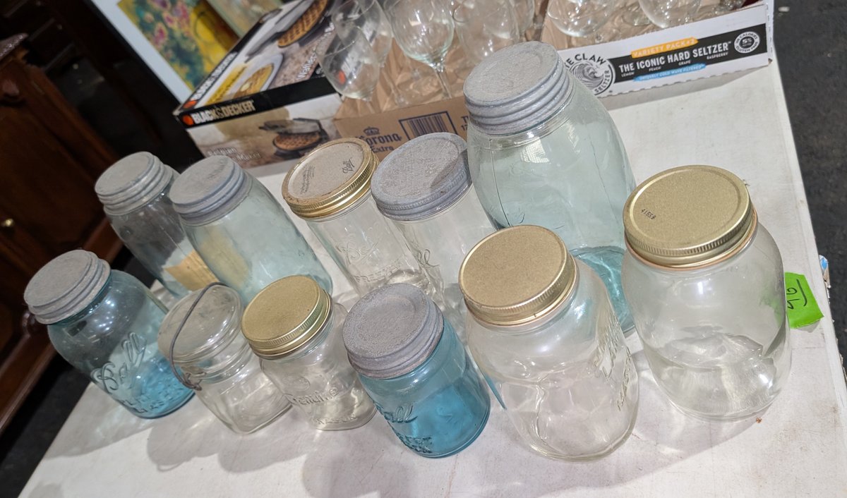 Glass Ball & Atlas Mason Jars with Lids