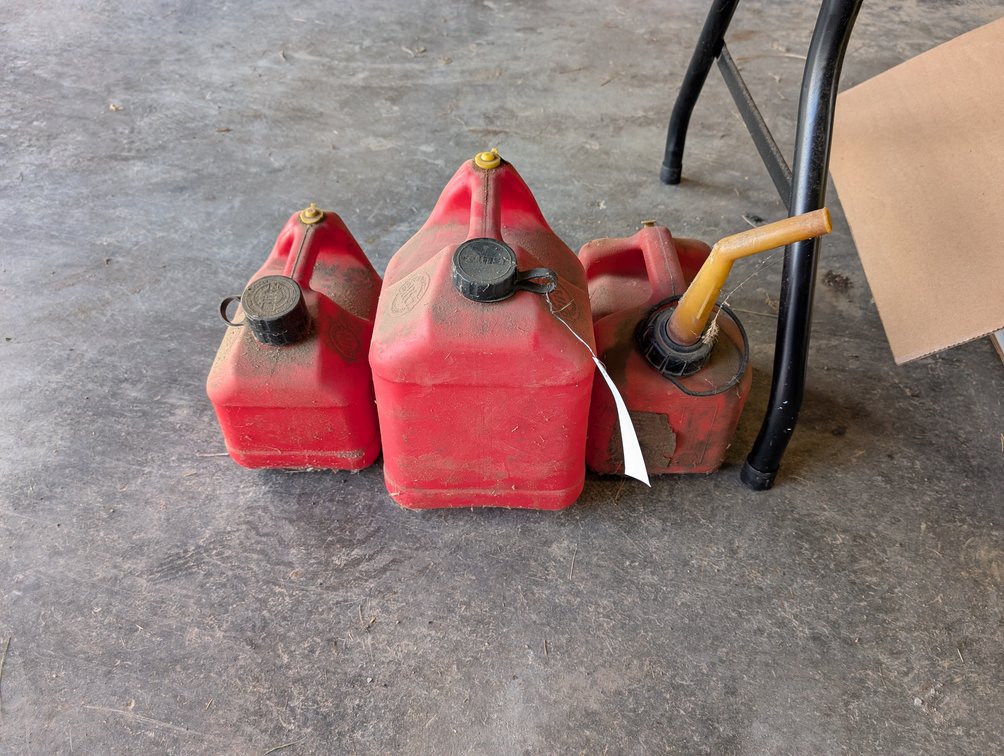 (3) Assorted Plastic Fuel Cans