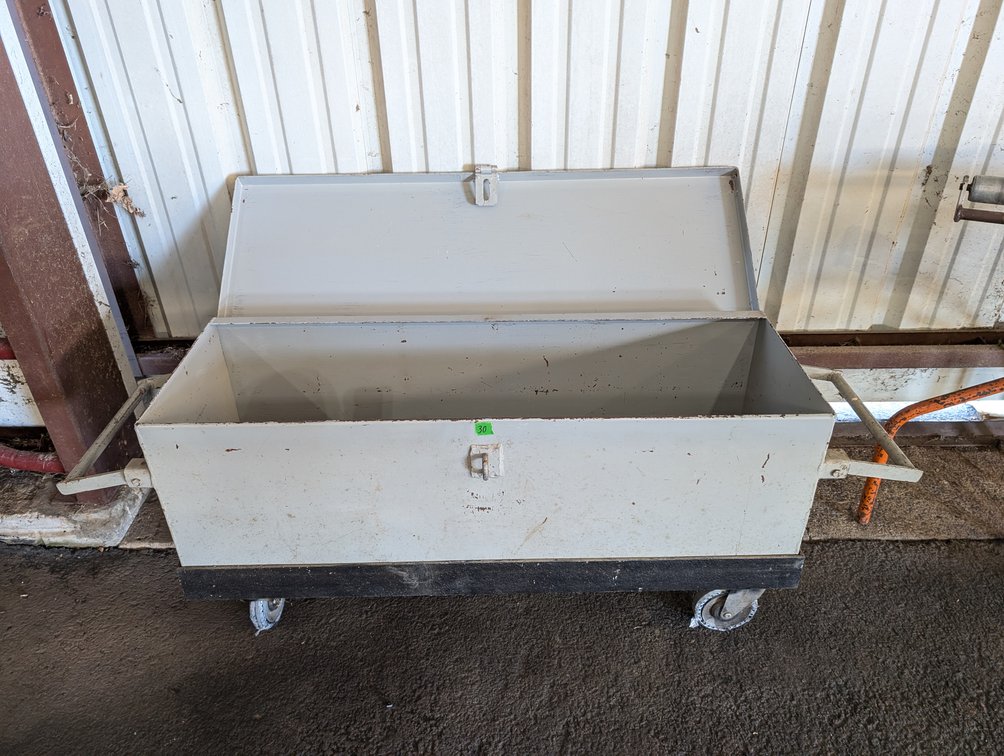 Large Metal Rolling Storage Chest / Job Site Box