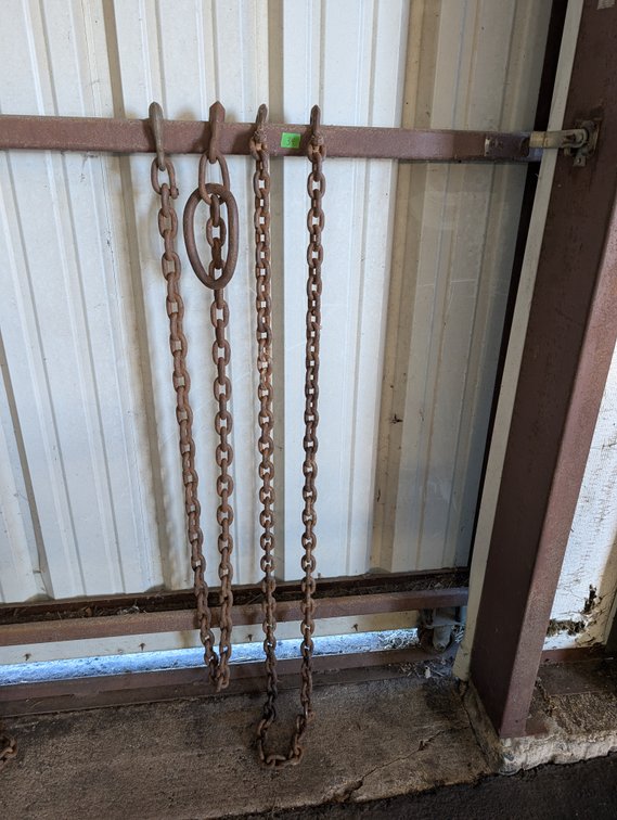 Group of Heavy Duty Steel Tow Chains & Rings
