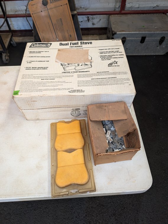 Coleman Dual Fuel Two-Burner Camp Stove (In Box) & Hardware Accessories