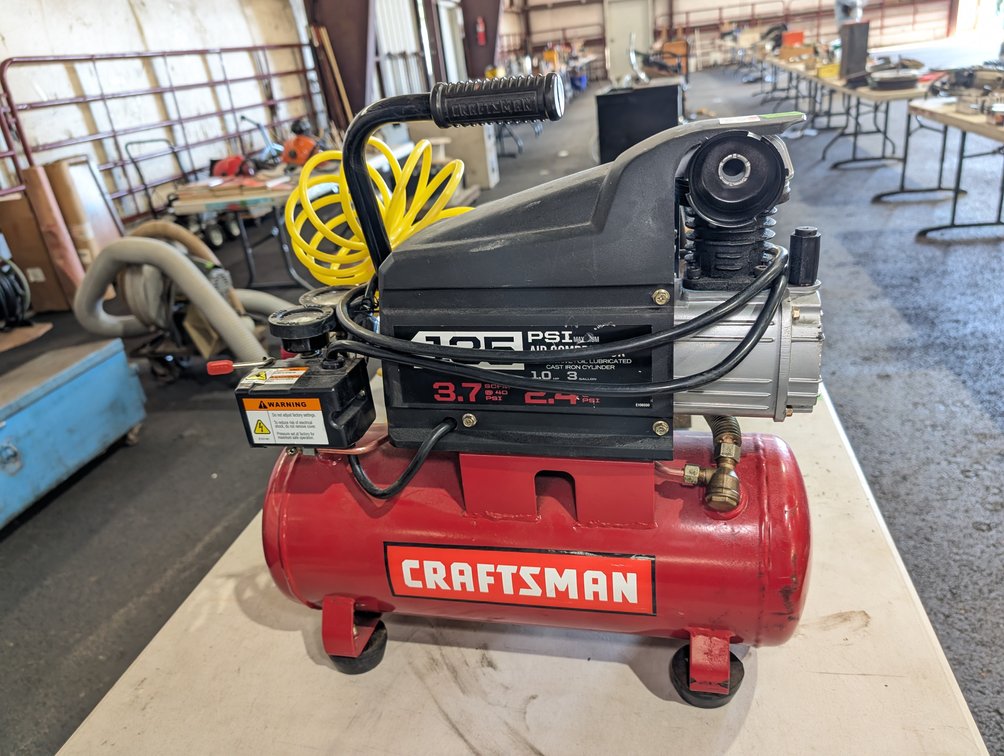 Craftsman 3-Gallon 1.0 HP 125 PSI Portable Oil-Lubricated Air Compressor