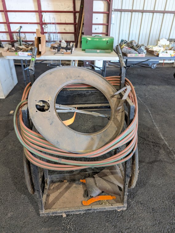 Rolling Oxy-Acetylene Torch Cart with Twin Hose Reel Assembly