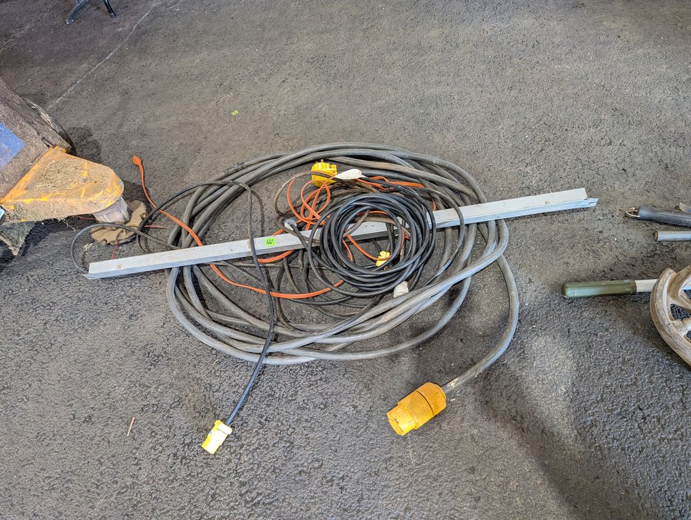 Lot of Heavy Duty Extension Cords & Industrial Power Cables