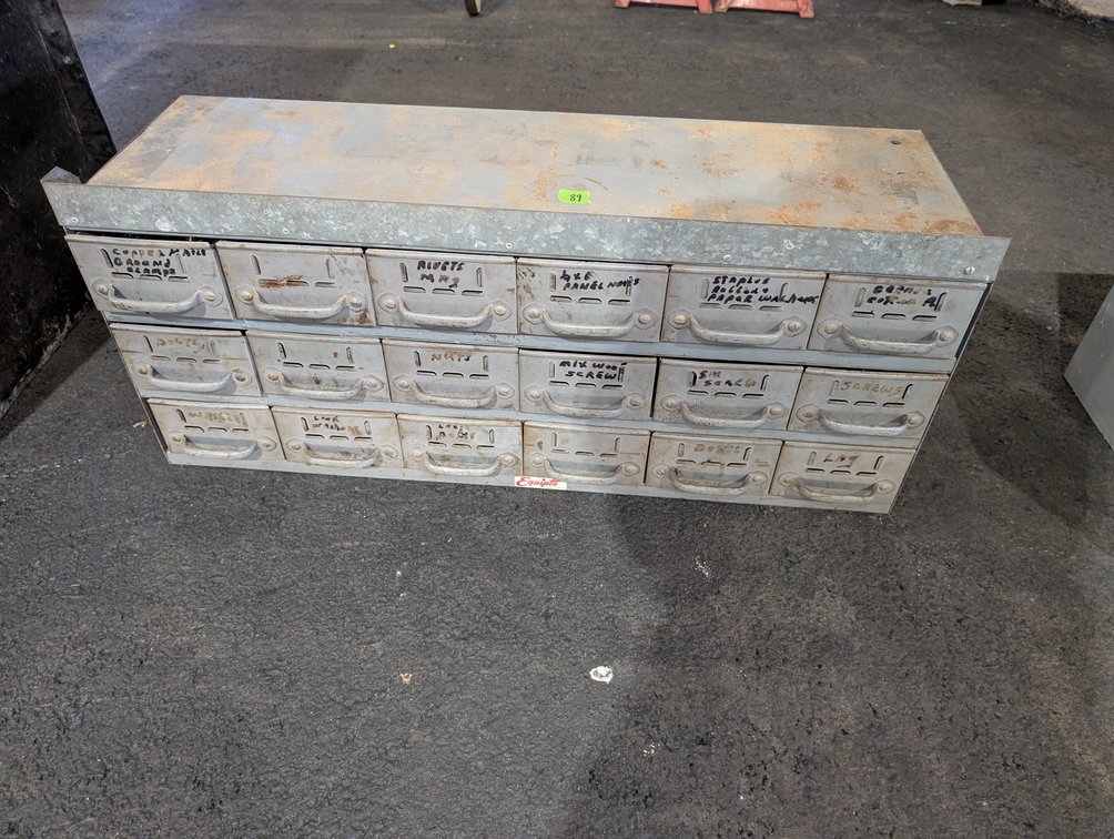 Equipto Heavy Metal 18-Drawer Small Parts Storage Cabinet