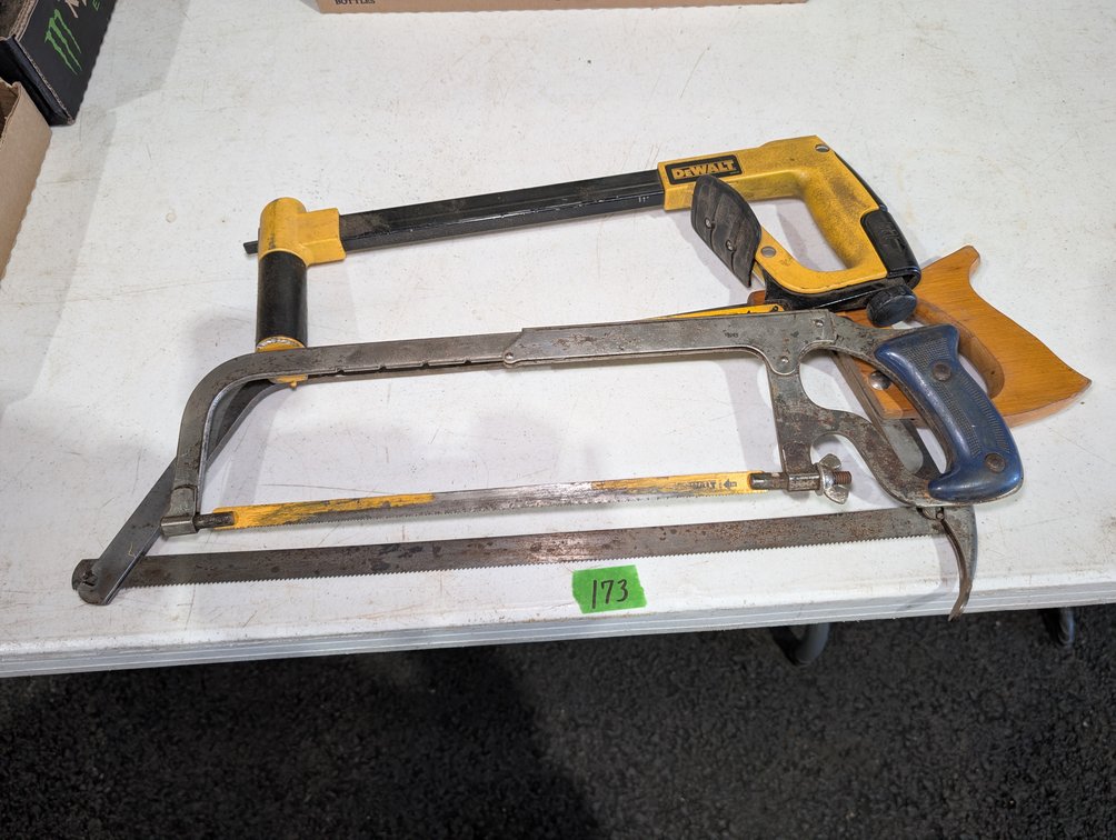 Collection of DeWalt & Hacksaws and Bow Saw