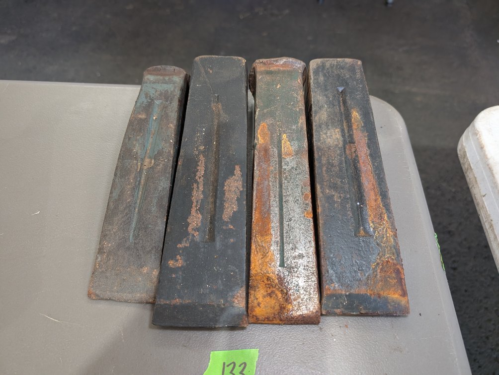 Set of 4 Heavy-Duty Steel Wood Splitting Wedges