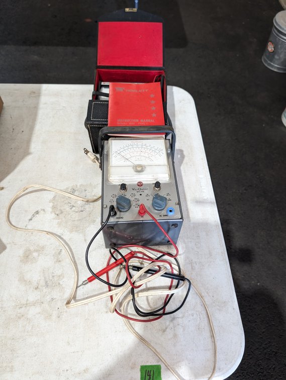 Vintage RCA VoltOhmyst WV-77E Meter with Carrying Case & Probes