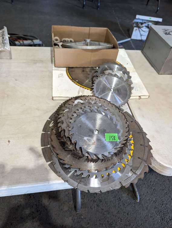 Stack Lot of Assorted Saw Blades, Dado Blades & Cutting Discs