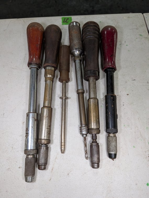 Collection of Vintage "Yankee" Spiral Ratchet Push Drills & Screwdrivers