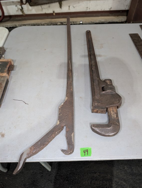 Vintage Heavy-Duty Adjustable Pipe Wrench and Railroad / Spud Wrench