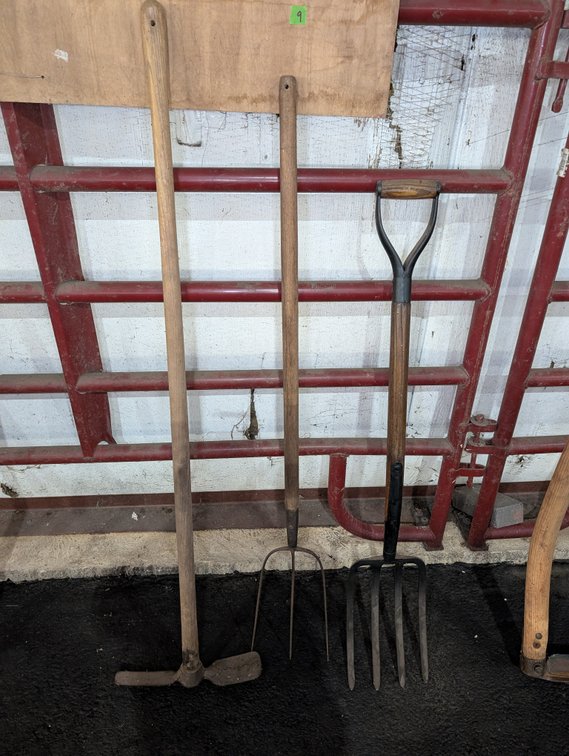 Antique Hand Tools - Pick, Pitch Forks