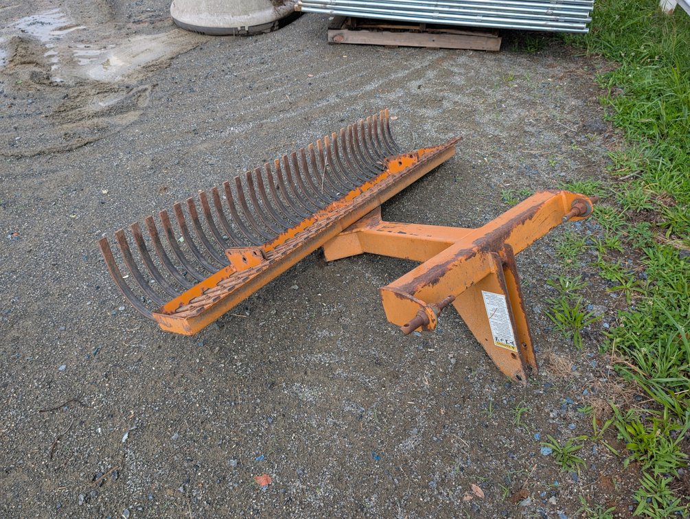 Orange 3-Point Hitch York Rake