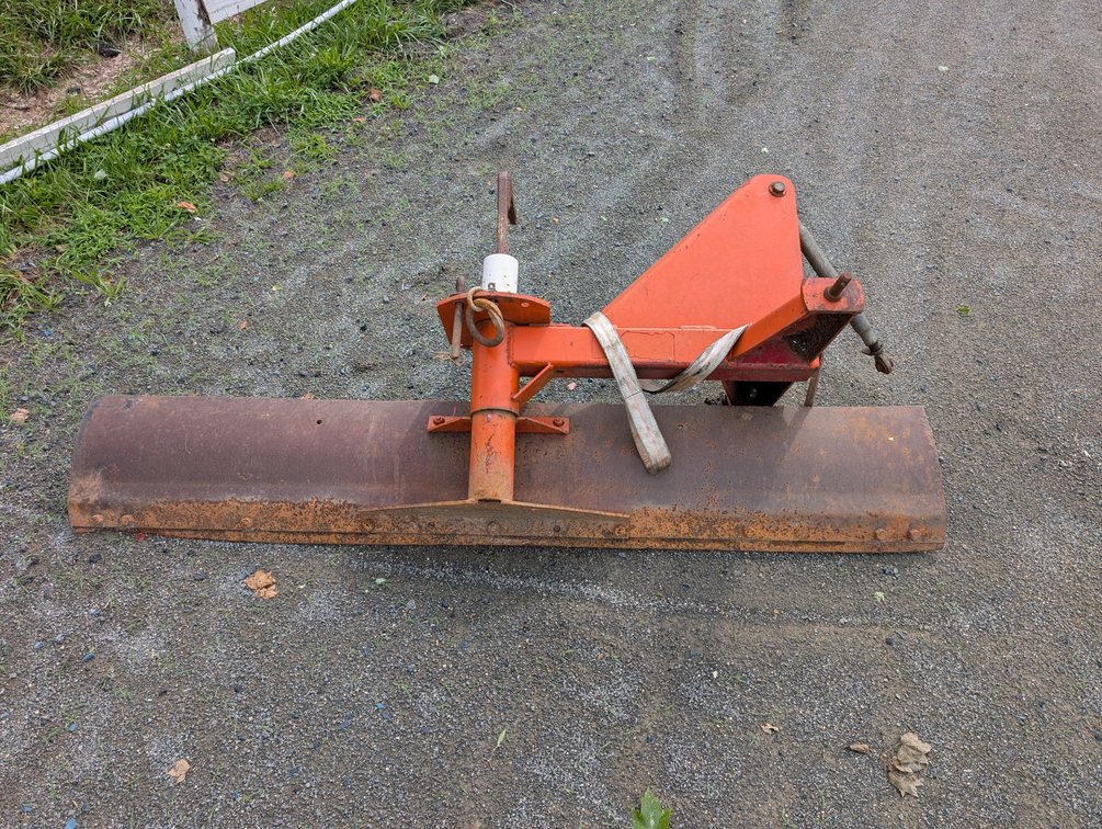 Orange 3-Point Hitch Scraper Rear Blade Attachment