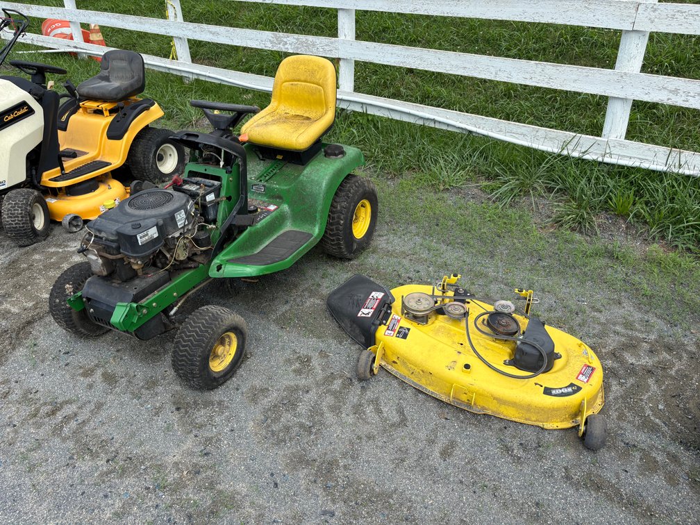 John Deere LT160 Lawn Tractor Chassis with Detached 42" Edge Deck