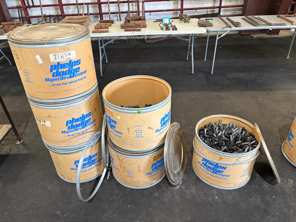 Phelps Dodge Storage Drums with Empty Shells & Contents