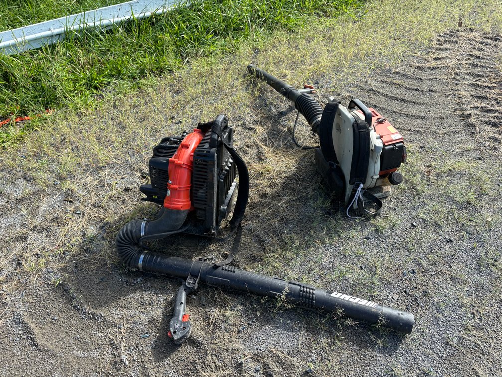 Pair of Gas Backpack Leaf Blowers (Echo PB-500T & Stihl BR 400)