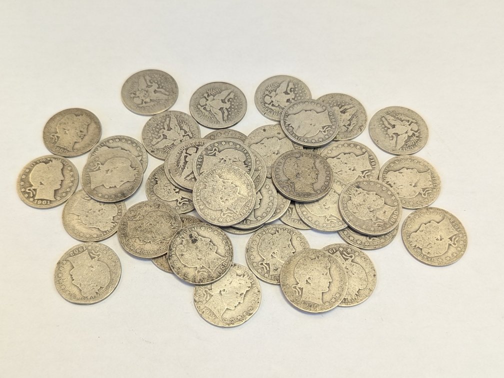Roll of (40) Barber Silver Quarters