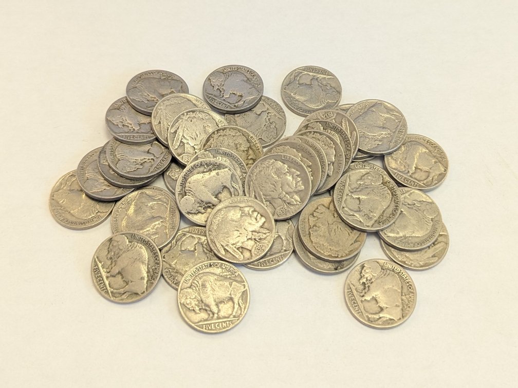 Roll (40) Full Date Buffalo Nickels