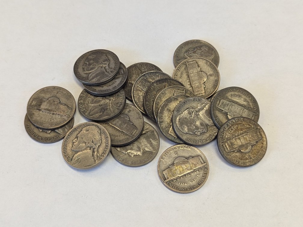 (20) Silver War Nickels