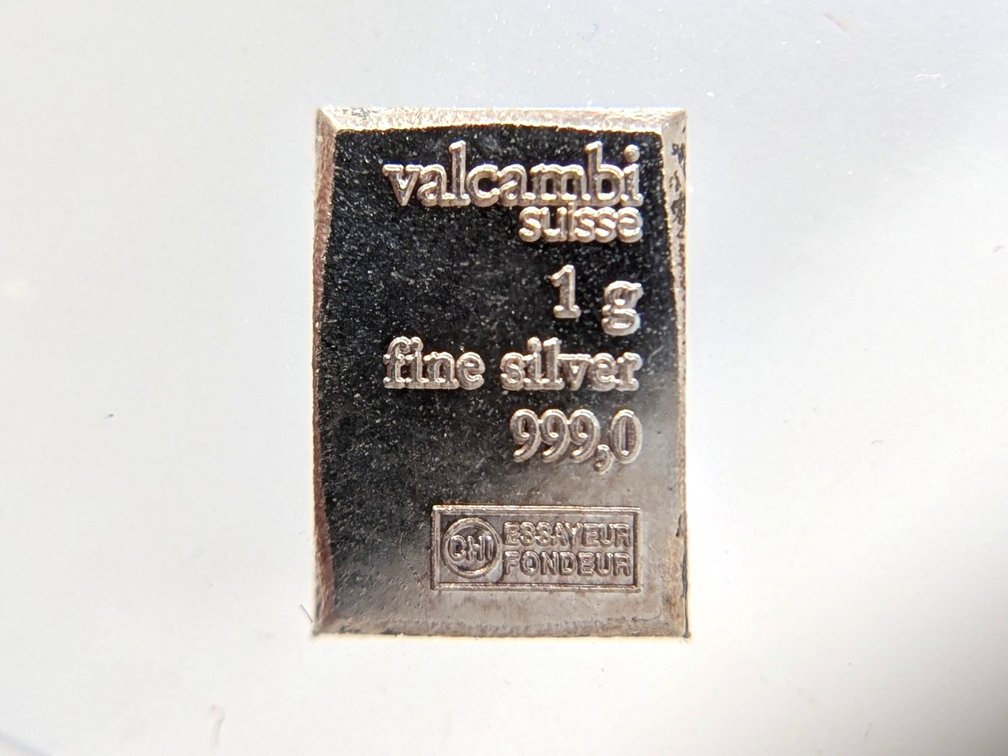 Valcambi 1g .999 Silver Bar