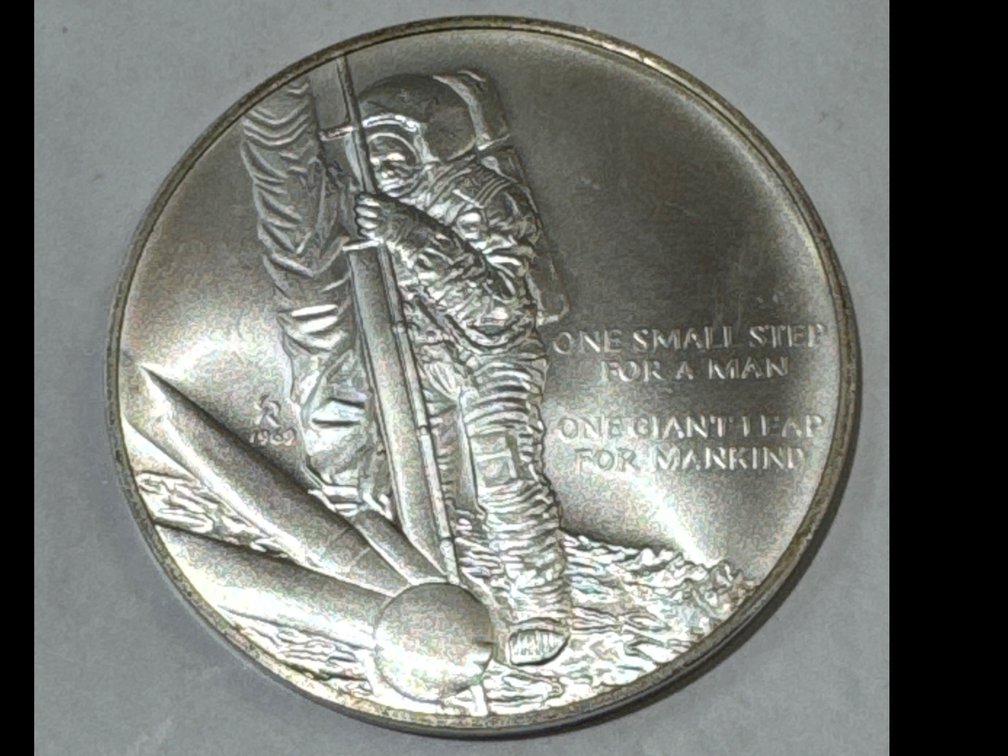 1969 .925 Silver Moon Landing Token