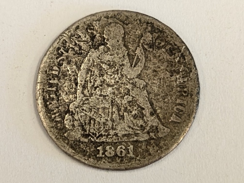 1861 Seated Dime