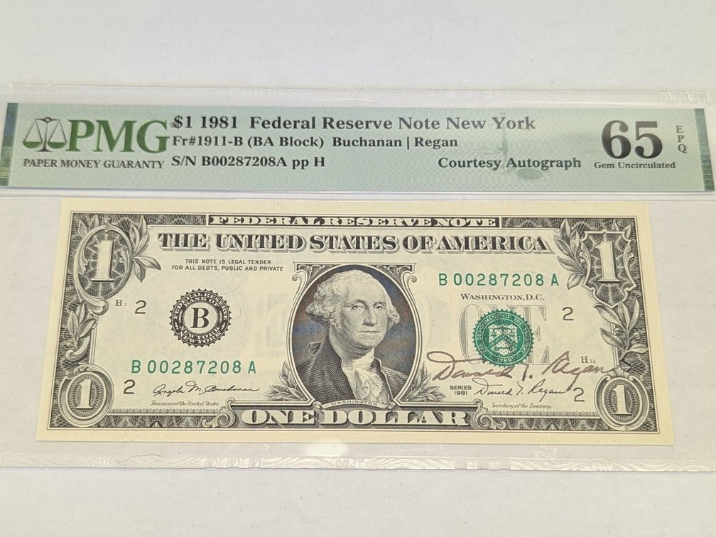PMG MS65-Autographed Dollar