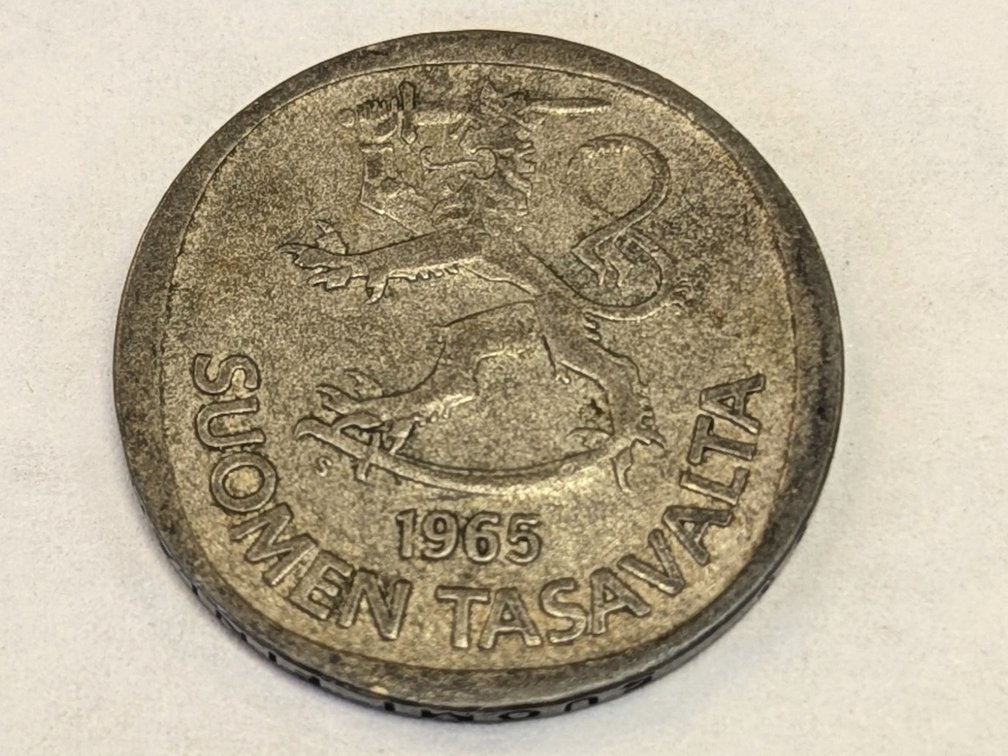 1965 Finland Silver 1 Markka