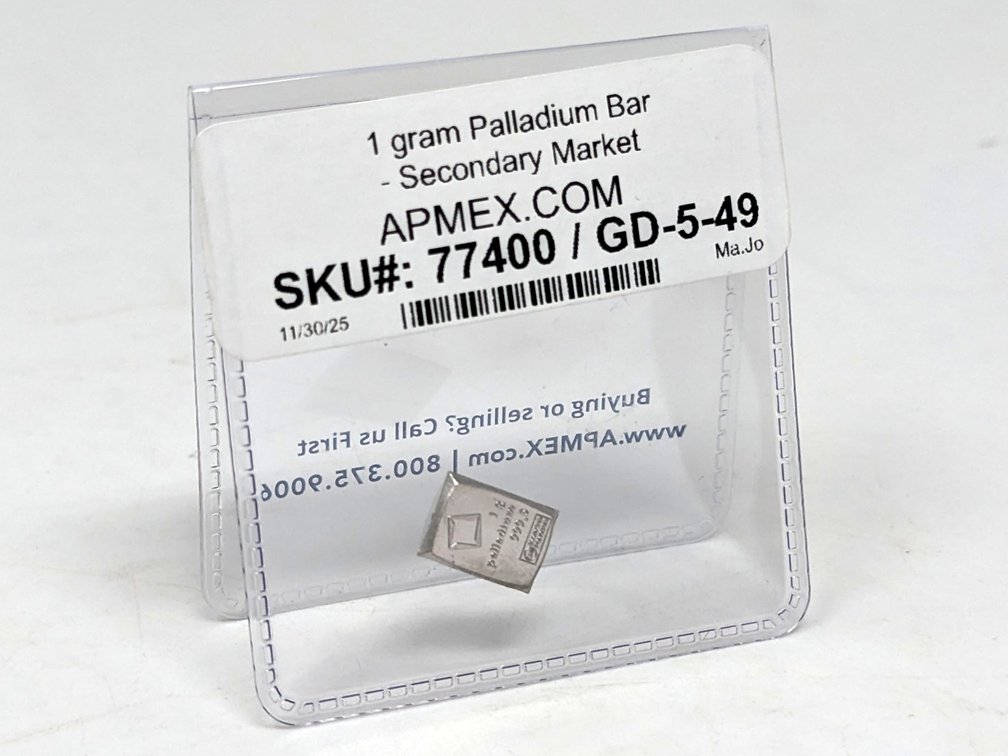 1g Palladium Bar