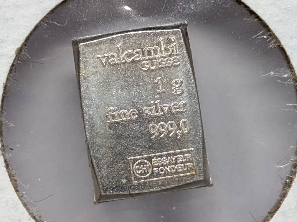 Valcambi 1g .999 Silver Bar