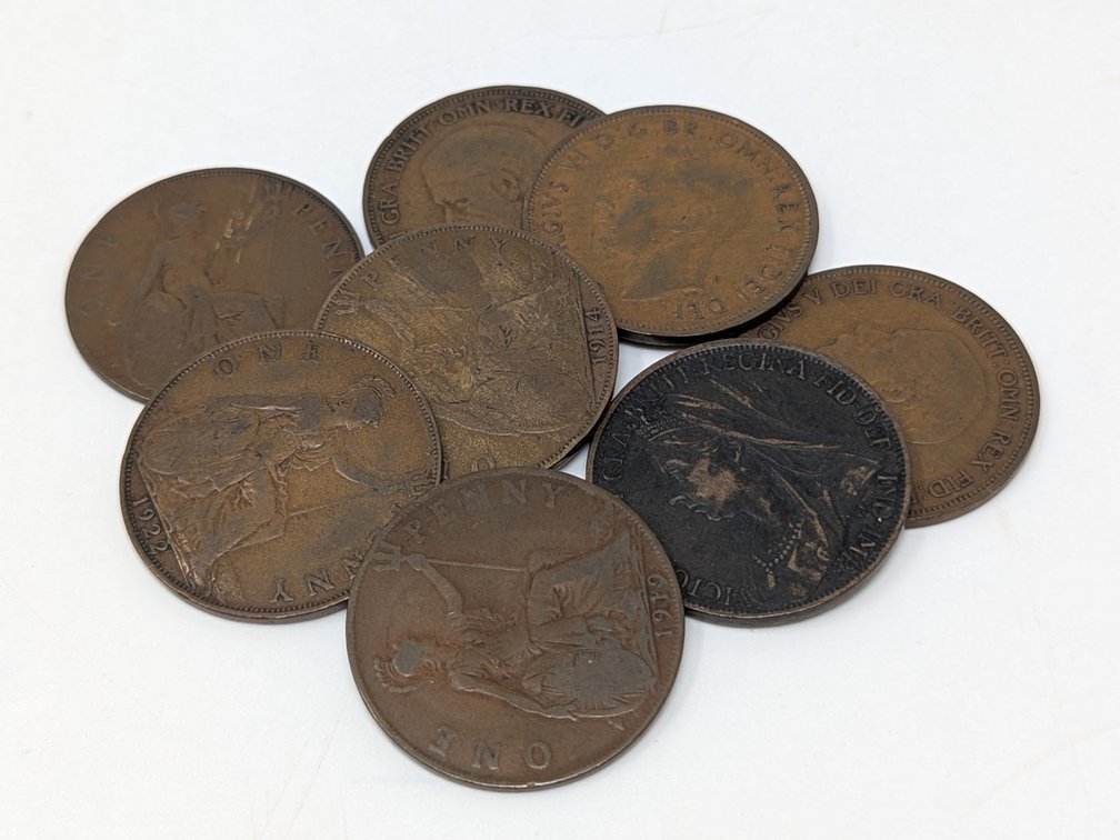 UK Large Penny Lot (8)