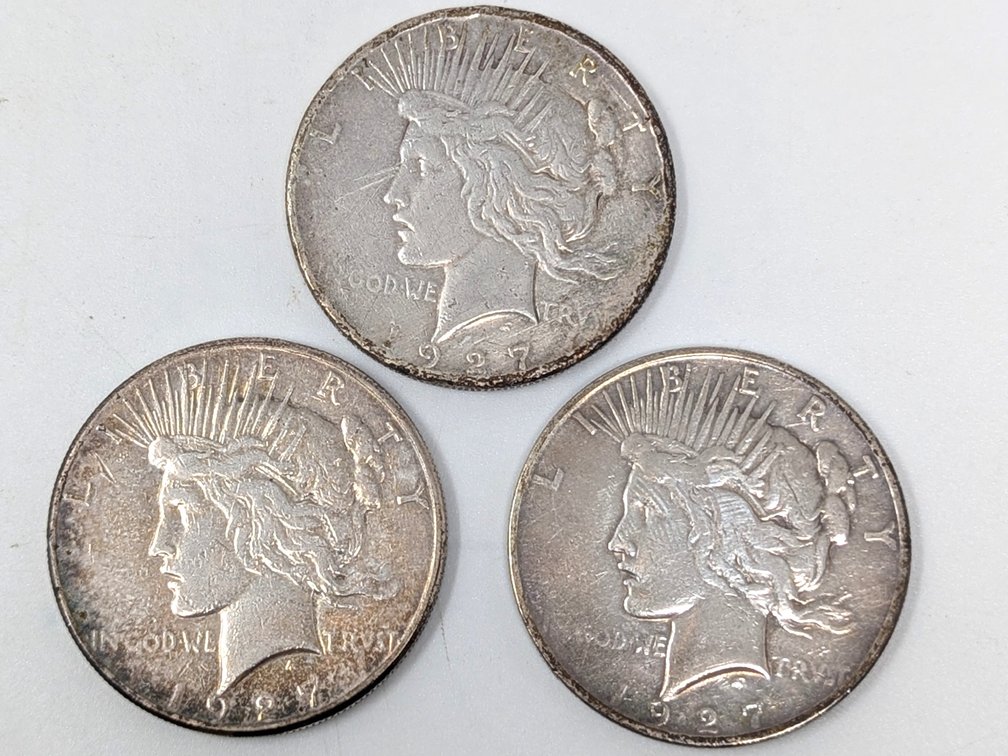 1927-P/D/S Peace Dollar Set