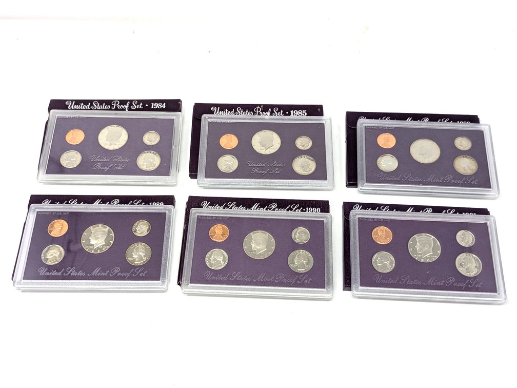 (6) 1984-91 Proof Sets