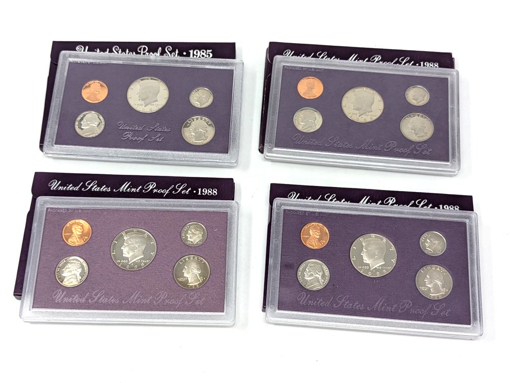 (4) 1980's Proof Sets