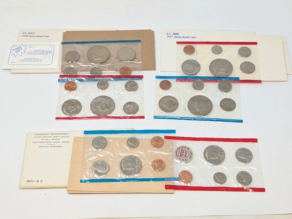 (3) 1970's Mint Sets