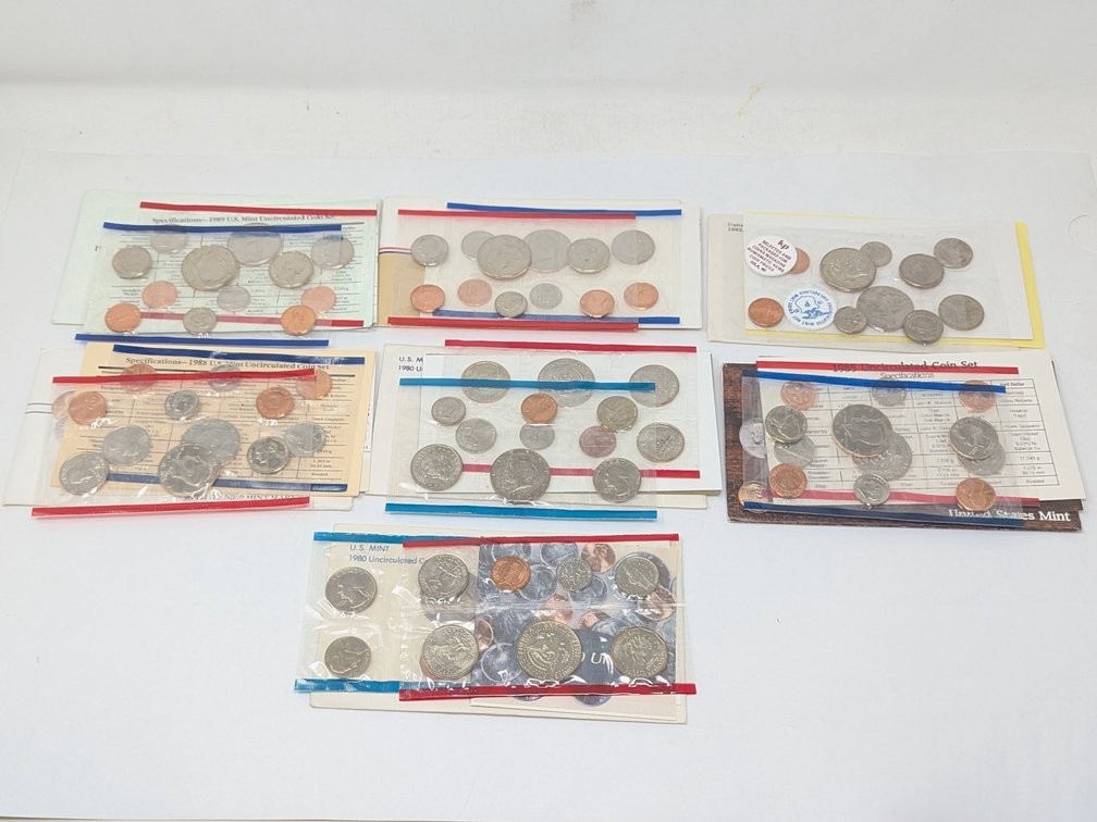 (7) 1980's Mint Sets