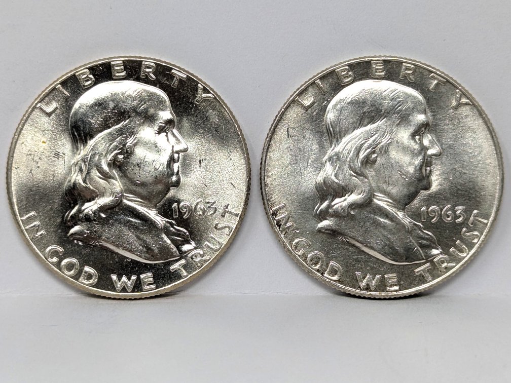 1963 P & D BU Franklin Half Dollars