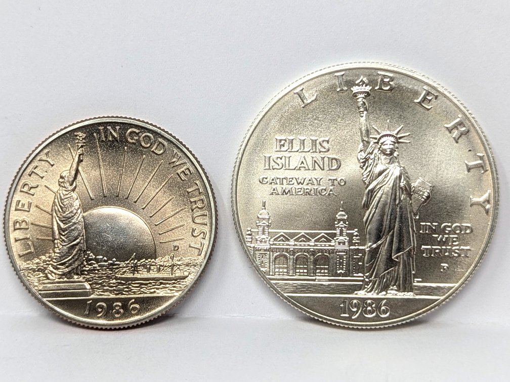 1986 Commemorative Silver Dollar & Half Dollar
