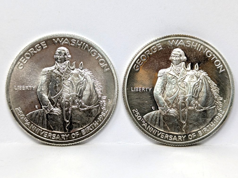 1982-P & S G.W. Silver Half Dollars