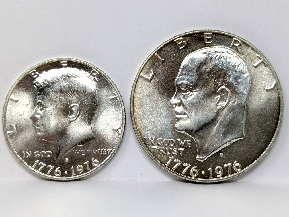 1976-S Silver Dollar & Silver Half Dollar