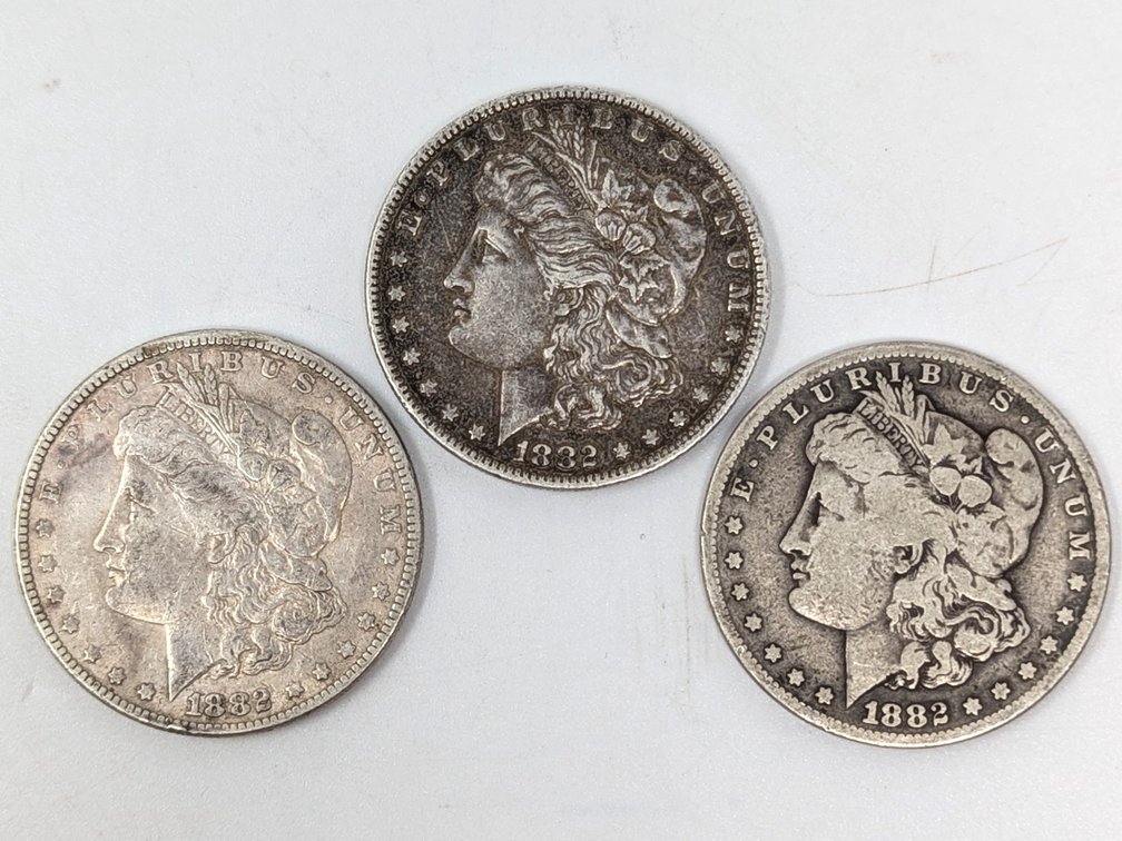 1882-P/O/S Morgan Dollar Set