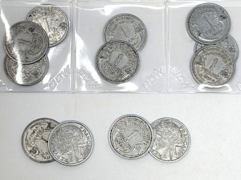 France "Morlon" 1-Franc 1941-1959 Complete Set