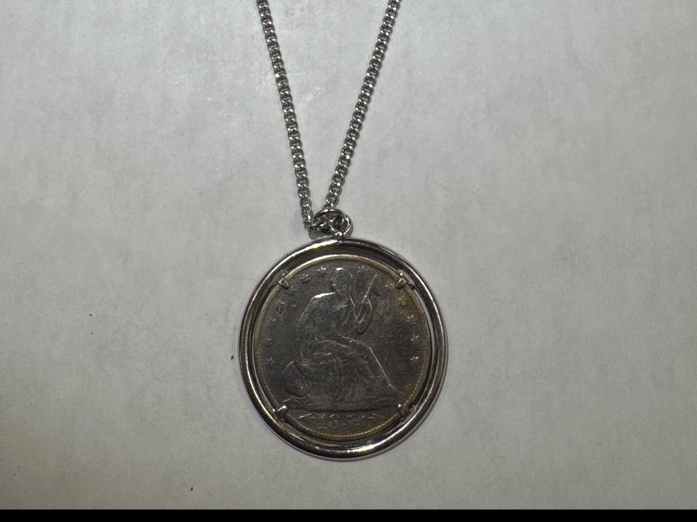 1855 Seated Half Dollar Necklace