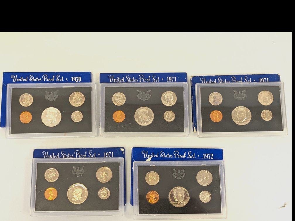 (5) 1970-1972 Proof Sets