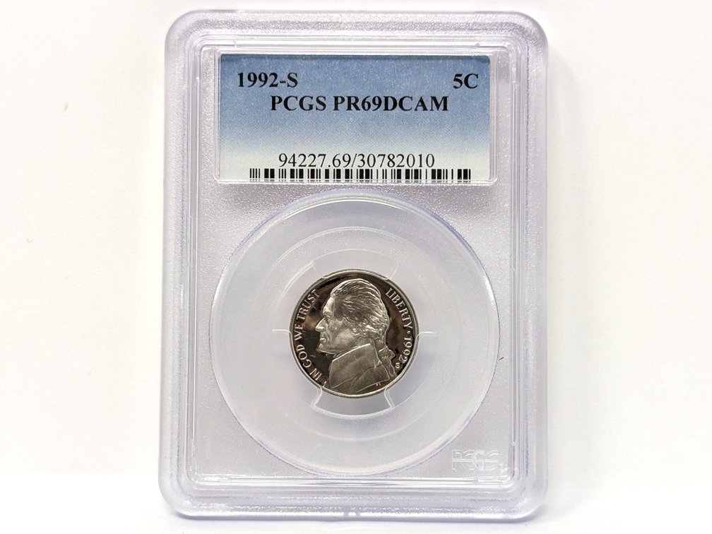 1992-S PCGS PR69DCAM Nickel