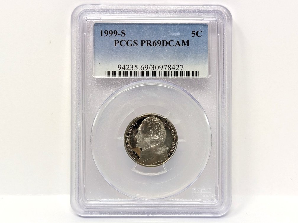 1999-S PCGS PR69DCAM Nickel