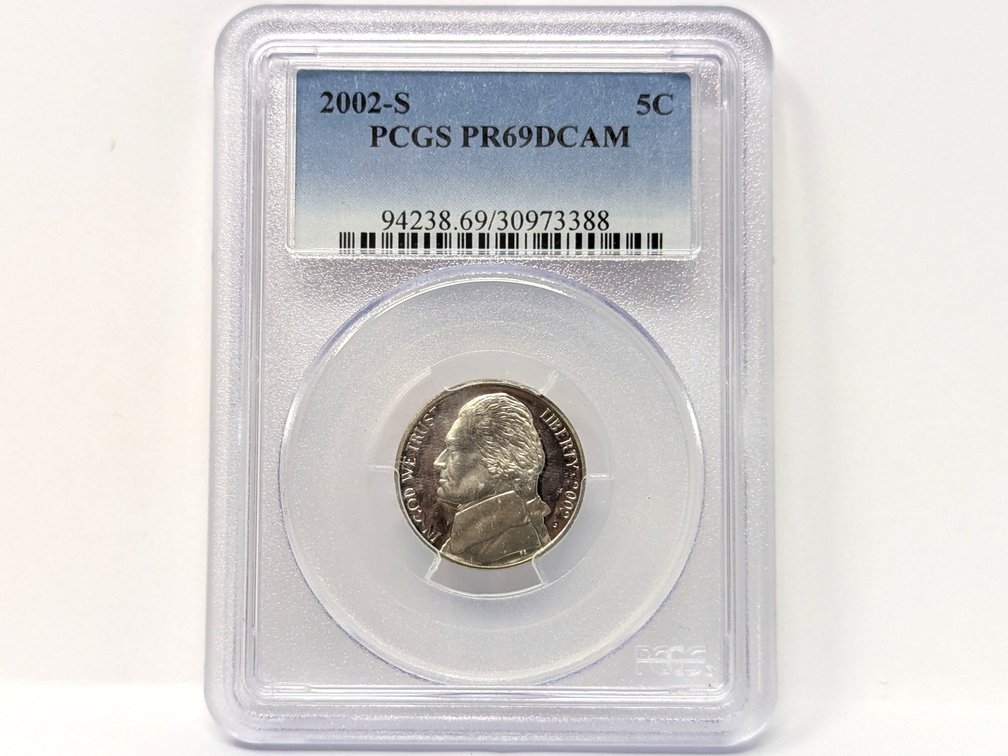 2002-S PCGS PR69DCAM Nickel